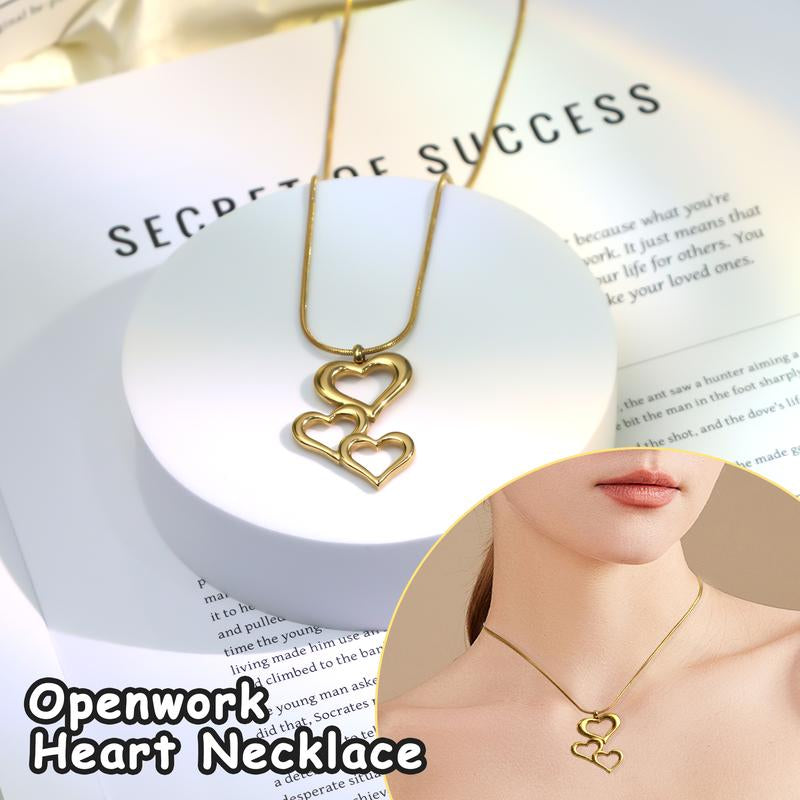 1 Count Cute Heart Necklace, a Small Gold Heart Necklace That Sticks Out Personality and Pairs with Daily Looks