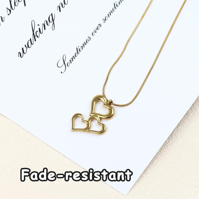 1 Count Cute Heart Necklace, a Small Gold Heart Necklace That Sticks Out Personality and Pairs with Daily Looks