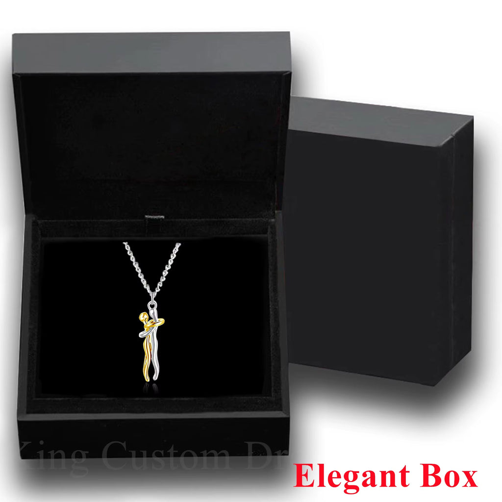 New Fashion Steel Necklace Valentine'S Day Gift Hug Necklace Couples Hug of Love Necklace Give It to Family and Friends